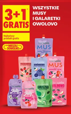 Musy i galaretki Owolovo promocja w Biedronka