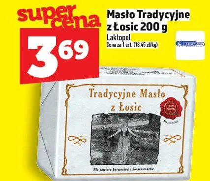 Masło Tradycyjne z Łosic promocja w TOPAZ