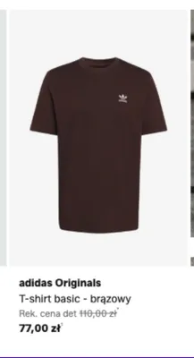T-shirt basic Adidas Originals brązowy promocja w Lounge by Zalando
