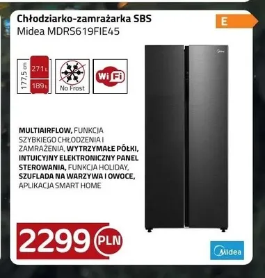 Chłodziarko-zamrażarka SBS Midea promocja w kakto.pl