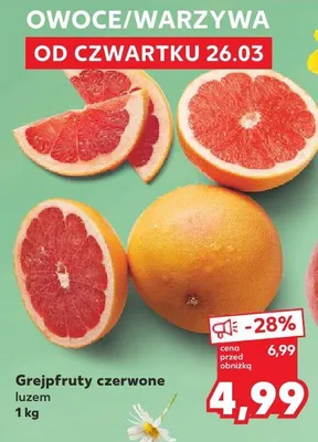 Grejpfruty czerwone luzem promocja w Kaufland