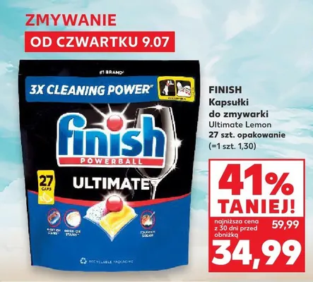 Kapsułki do zmywarki Finish Ultimate Lemon promocja w Kaufland