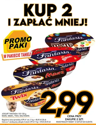 Jogurt Fantasia Mars Danone promocja w Kupiec