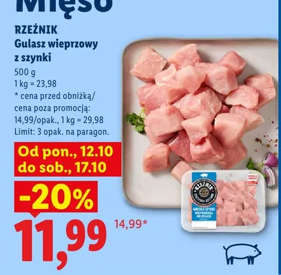 Gulasz wieprzowy z szynki Rzeźnik promocja w Lidl