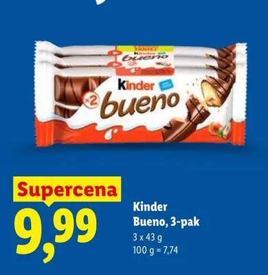 Baton Kinder Bueno 3-pak promocja w Lidl