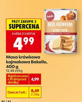 Masa krówkowa kajmakowa promocja w Biedronka