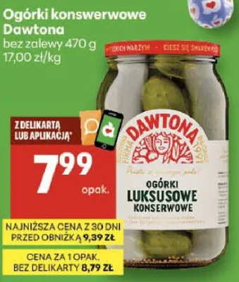 Ogórki konserwowe bez zalewy promocja w Delikatesy Centrum