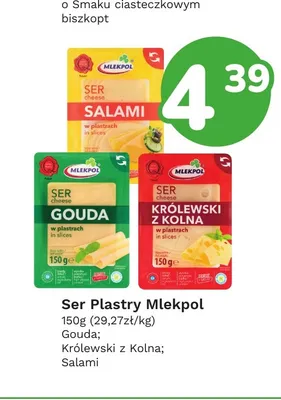 Ser żółty w plastrach Królewski z Kolna Mlekpol promocja w Limonka