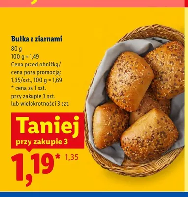 Bułka z ziarnami promocja w Lidl