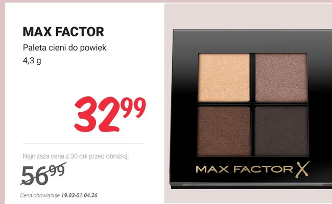 Paleta cieni do powiek promocja w Rossmann