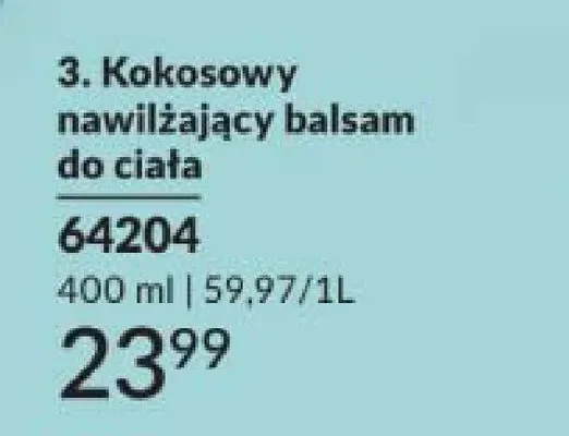 Kokosowy nawilżający balsam do ciała Avon Care promocja w AVON
