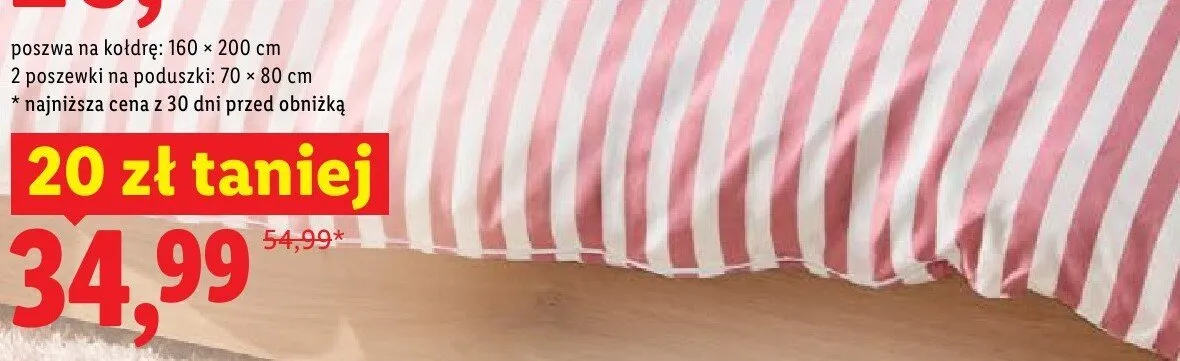 Komplet pościeli poszwa na kołdrę 160x200 cm 2 poszewki na poduszki 70x80 cm promocja w Lidl