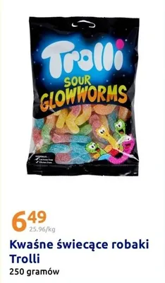 Kwaśne świecące robaki Trolli promocja w Action