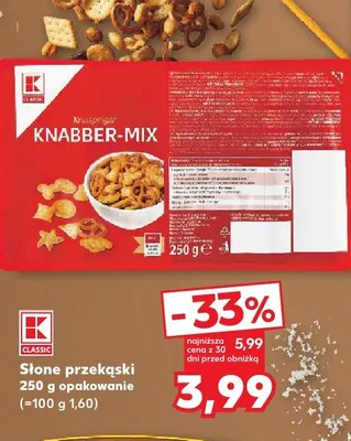 Słone przekąski K-Classic promocja w Kaufland