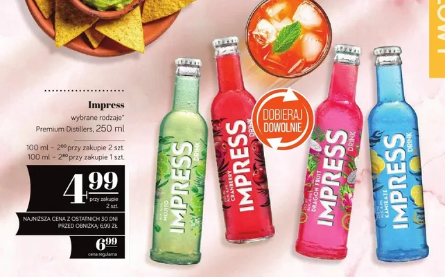 Impress peach fruit 250ml promocja w POLOmarket