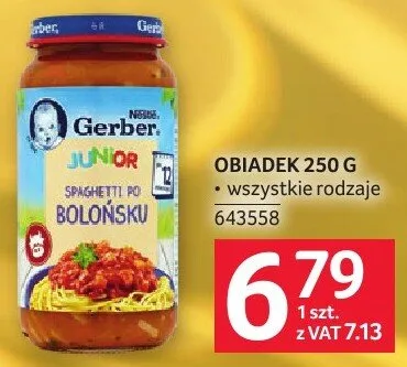 Obiadek Gerber 250g promocja w Selgros
