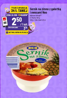 Sernik na zimno z galaretką i owocami promocja w POLOmarket