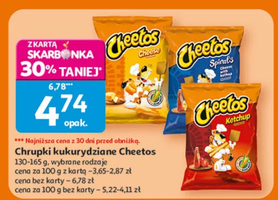 Chrupki kukurydziane Cheetos promocja w Auchan
