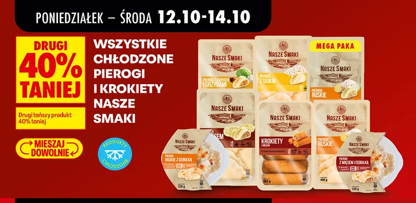 Pierogi z mięsem i cebulką Nasze Smaki promocja w Biedronka