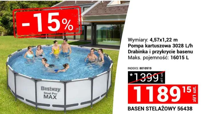 Basen stelażowy 56438 promocja w Merkury Market