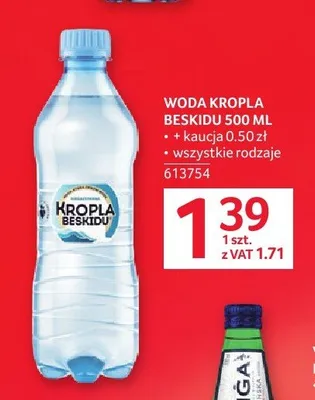 Woda Kropla Beskidu promocja w Selgros
