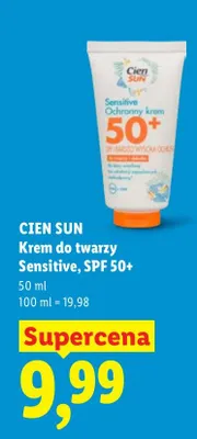 Krem do twarzy Sensitive, SPF 50+ promocja w Lidl
