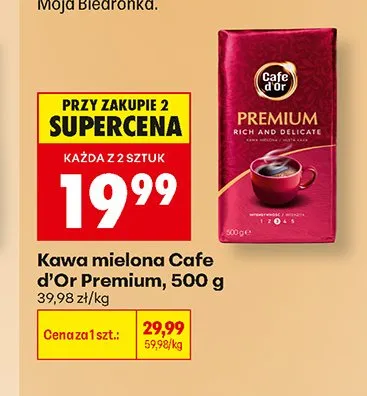 Kawa mielona Cafe d'Or Premium promocja w Biedronka