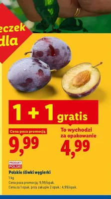 Polskie śliwki węgierki Ryneczek Lidla promocja w Lidl