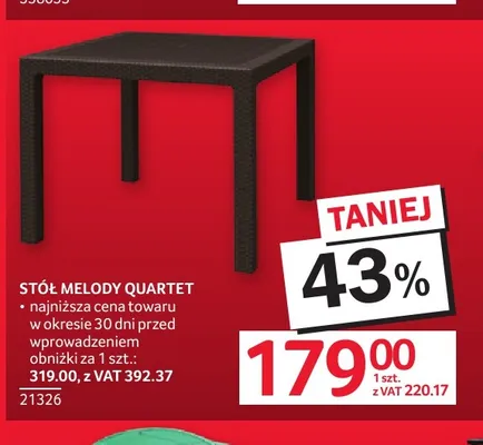 Stół Melody Quartet promocja w Selgros
