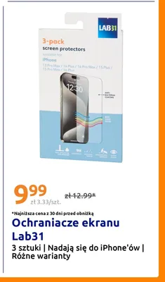 Ochraniacze ekranu Lab31 3-pak promocja w Action