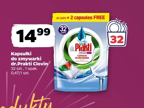 Kapsułki do zmywarki dr.Prakti Clovin promocja w Netto