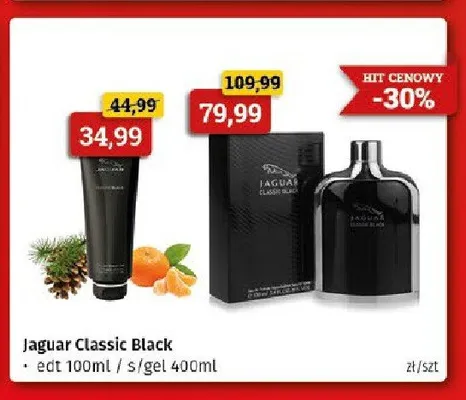 Woda toaletowa Jaguar Classic Black promocja w Drogeria Kosmyk