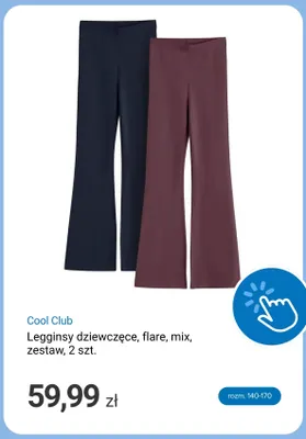 Legginsy dziewczęce flare mix 2-pak Cool Club promocja w Smyk