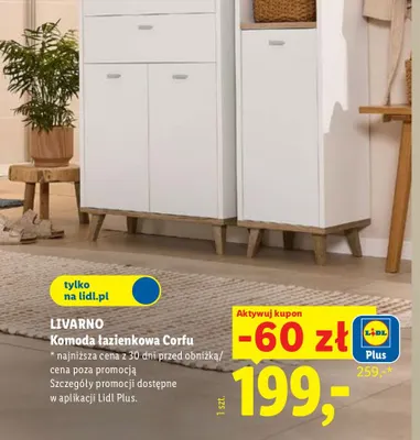 Komoda łazienkowa Livarno Corfu promocja w Lidl