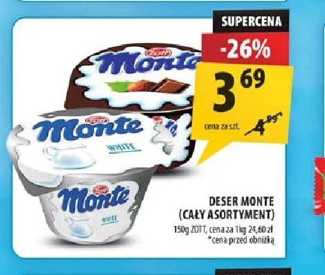 Deser Monte Zott promocja w Arhelan