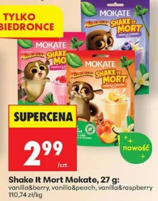 Napój instant Mokate Shake It Mort Vanilla & Berry promocja w Biedronka