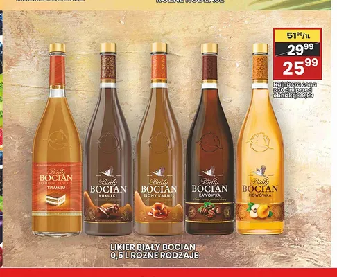 Likier Biały Bocian tiramisu promocja w Wafelek