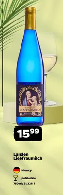 Wino białe Landen Liebfraumilch promocja w Netto