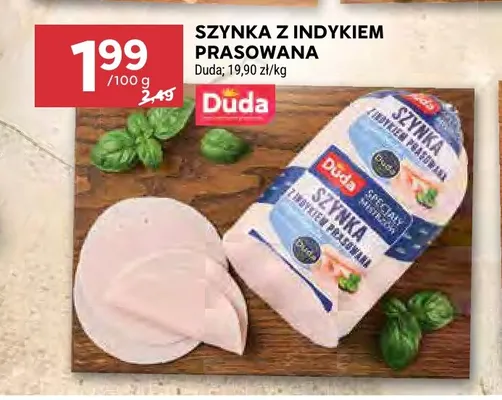 Szynka z indykiem prasowana Duda promocja w Stokrotka