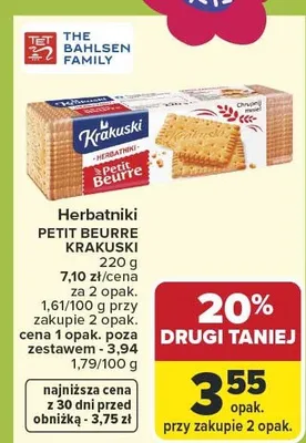 Herbatniki Petit Beurre promocja w Carrefour Market