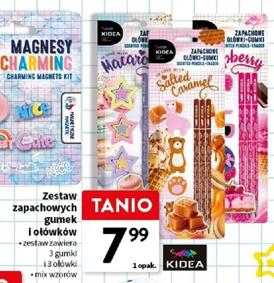 Zestaw zapachowych gumek i ołówków Kidea promocja w Intermarche