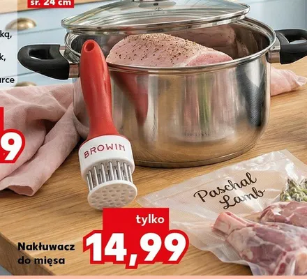Garnek ze stali szlachetnej ze szklaną pokrywką promocja w Kaufland