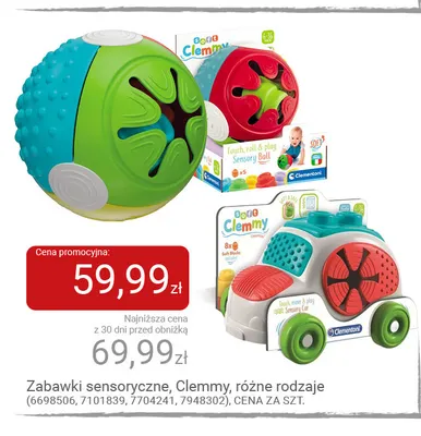 Zabawki sensoryczne Clemmy promocja w Smyk