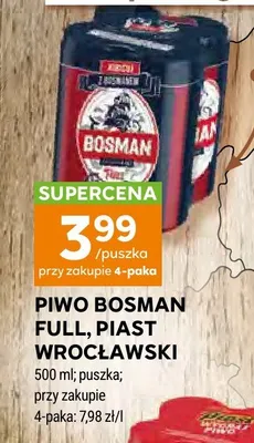 Piwo Bosman Full promocja w Stokrotka
