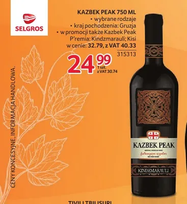 Wino Kazbek Peak promocja w Selgros