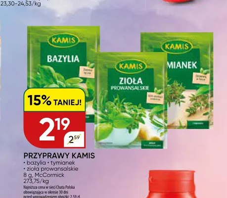 Przyprawa Tymianek Kamis promocja w Chata Polska