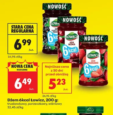 Dżem 6kcal Łowicz wiśniowy promocja w Biedronka