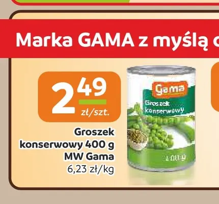 Groszek konserwowy MW Gama promocja w Społem Częstochowa