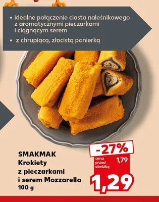 Krokiety z pieczarkami i serem mozzarella Smakmak promocja w Kaufland