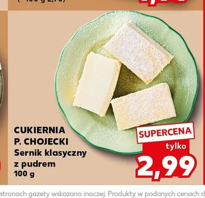 Sernik klasyczny z pudrem Cukiernia P. Chojecki promocja w Kaufland